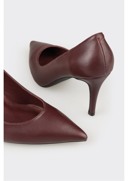 Bordo Deri Kadın Stiletto fırsatları
