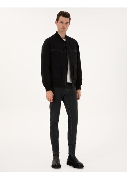 Erkek Siyah Regular Fit Mont 50314099-VR046 fırsatları