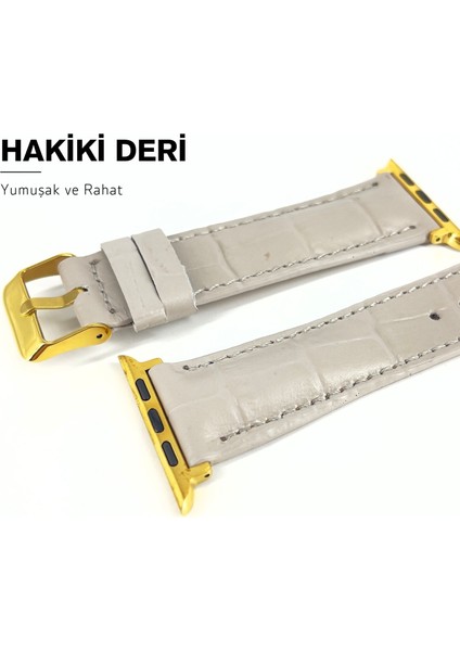 El Yapımı Hakiki Deri Kutulu Apple Watch Kordon 38MM 40MM 41MM Uyumlu Watch Ultra Kayış