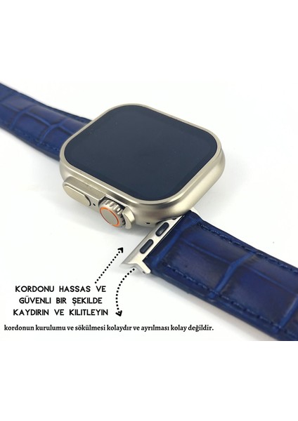 El Yapımı Hakiki Deri Kutulu Apple Watch Kordon 38MM 40MM 41MM Uyumlu Watch Ultra Kayış