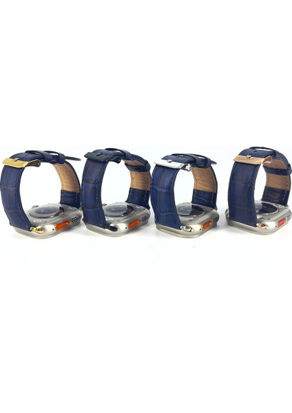 El Yapımı Hakiki Deri Kutulu Apple Watch Kordon 38MM 40MM 41MM Uyumlu Watch Ultra Kayış