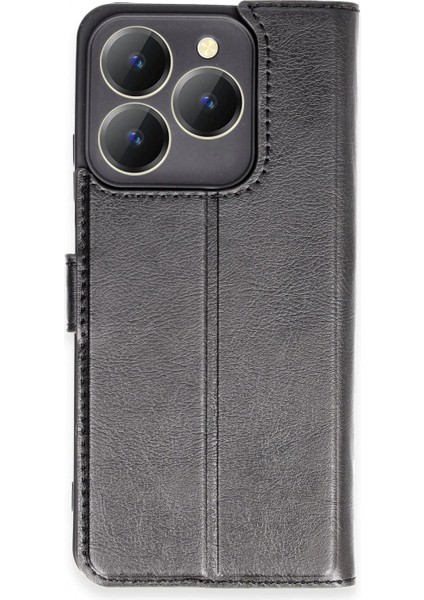 Realme C63 Kılıf Trend S Plus Kapaklı Kılıf - Siyah