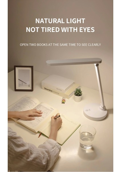 Şarjlı 40 LED Çalışma Okuma Işığı Kademeli Masa Lambası Ayarlanabilir Renk Tonu ve Parlaklık PS-1912 - Lisinya fiyatları