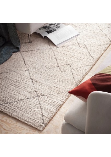 Tversted Büyük Halı Bej 200X300 cm Dikdörtgen Kısa Tüylü fırsatları