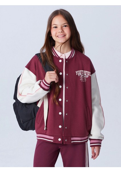 Lcw Kids Mürdüm Baskılı Kız Çocuk Kolej Ceket