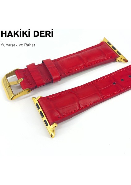 El Yapımı Hakiki Deri Kutulu Apple Watch Kordon 38MM 40MM 41MM Uyumlu Watch Ultra Kayış