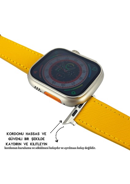 El Yapımı Hakiki Deri Kutulu Apple Watch Kordon 38MM 40MM 41MM Uyumlu Watch Ultra Kayış modelleri