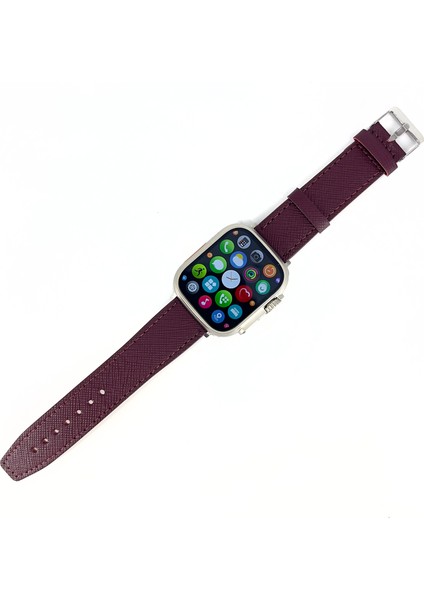 El Yapımı Hakiki Deri Kutulu Apple Watch Kordon 38MM 40MM 41MM Uyumlu Watch Ultra Kayış