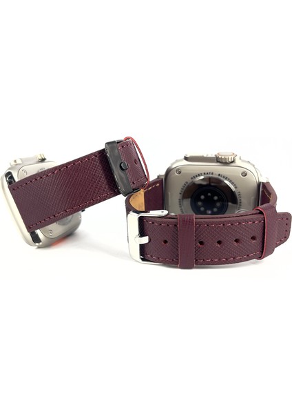 El Yapımı Hakiki Deri Kutulu Apple Watch Kordon 38MM 40MM 41MM Uyumlu Watch Ultra Kayış