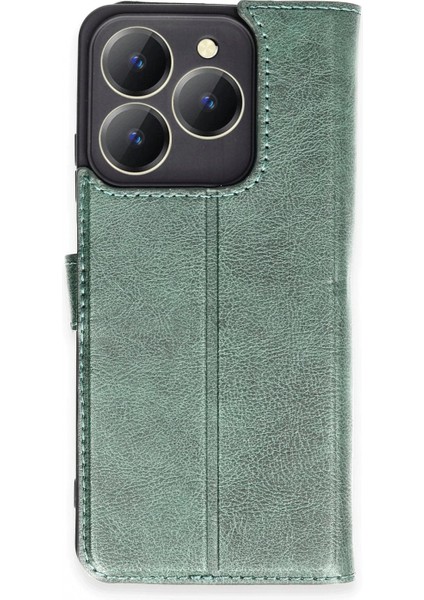 Realme C63 Kılıf Trend S Plus Kapaklı Kılıf - Yeşil