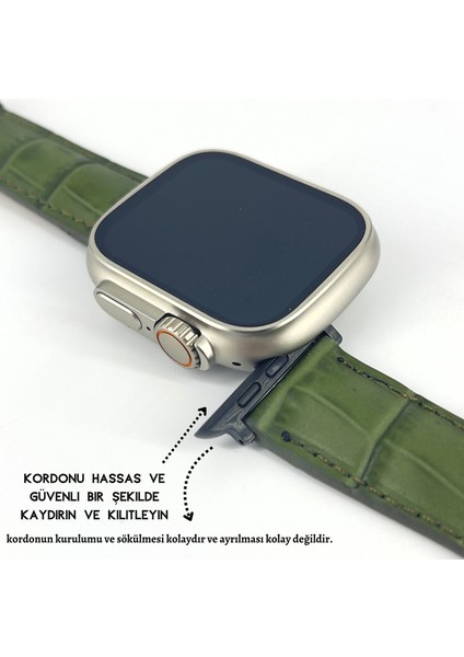 El Yapımı Hakiki Deri Kutulu Apple Watch Kordon 38MM 40MM 41MM Uyumlu Watch Ultra Kayış