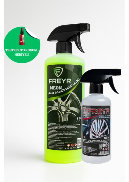 Neon Jant-Lastik Temizleyici 1lt& Demir Tozu Temizleyici 500ML Nötr Ph