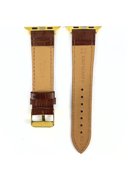 El Yapımı Hakiki Deri Kutulu Apple Watch Kordon 42MM 44MM 45MM 49MM Uyumlu Watch Ultra Kayış