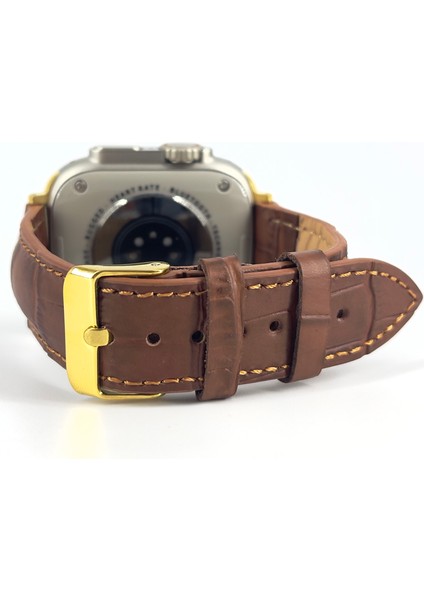 El Yapımı Hakiki Deri Kutulu Apple Watch Kordon 42MM 44MM 45MM 49MM Uyumlu Watch Ultra Kayış