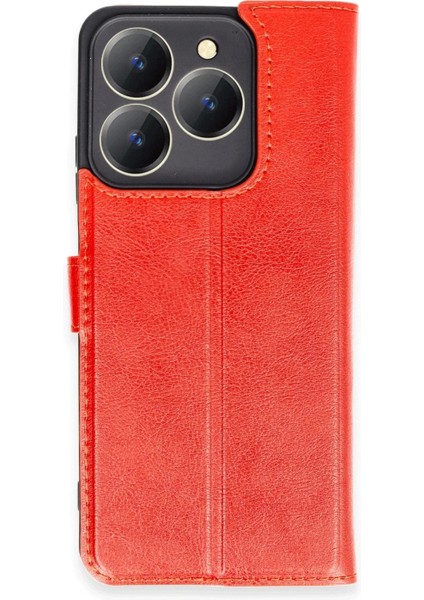 Realme C63 Kılıf Trend S Plus Kapaklı Kılıf - Kırmızı