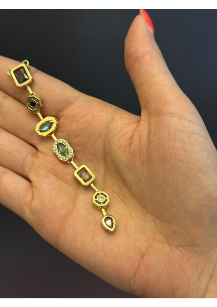Çelik Altın Sarı Renkli Taş Işleme Kolye Takı Aksesuarı 10 cm fırsatları