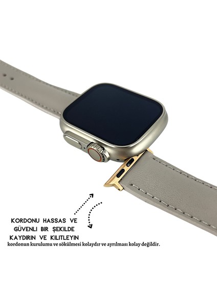 El Yapımı Hakiki Deri Kutulu Apple Watch Kordon 42MM 44MM 45MM 49MM Uyumlu Watch Ultra Kayış modelleri
