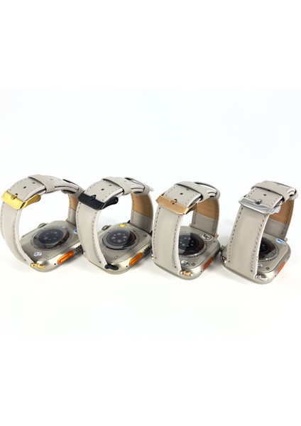 El Yapımı Hakiki Deri Kutulu Apple Watch Kordon 42MM 44MM 45MM 49MM Uyumlu Watch Ultra Kayış indirimleri