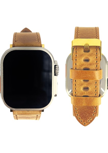 El Yapımı Hakiki Deri Kutulu Apple Watch Kordon 38MM 40MM 41MM Uyumlu Watch Ultra Kayış