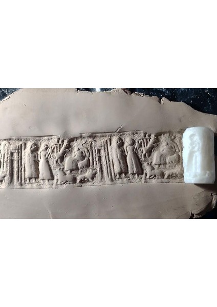 9 cm Doku Silindiri Sümer Antik Silindir Mühür Seramik&polimer Kil Desen Oklavası-Sümer8 fiyatları