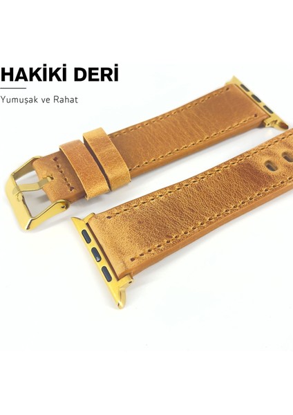 El Yapımı Hakiki Deri Kutulu Apple Watch Kordon 42MM 44MM 45MM 49MM Uyumlu Watch Ultra Kayış