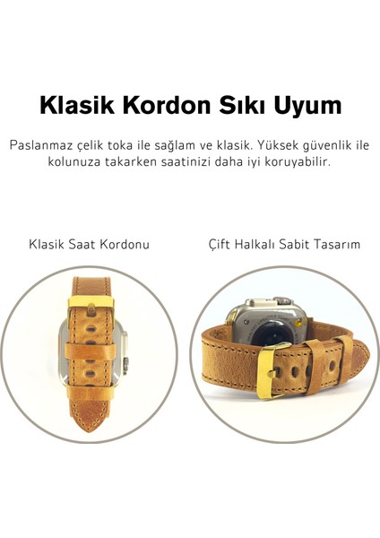 El Yapımı Hakiki Deri Kutulu Apple Watch Kordon 42MM 44MM 45MM 49MM Uyumlu Watch Ultra Kayış fırsatları