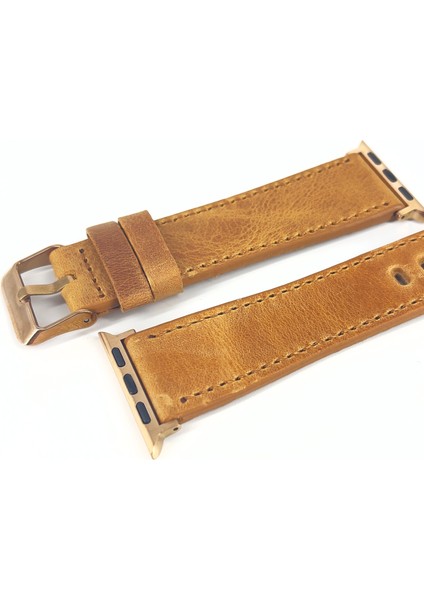 El Yapımı Hakiki Deri Kutulu Apple Watch Kordon 42MM 44MM 45MM 49MM Uyumlu Watch Ultra Kayış