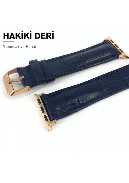 El Yapımı Hakiki Deri Kutulu Apple Watch Kordon 38MM 40MM 41MM Uyumlu Watch Ultra Kayış