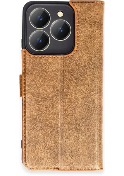 Realme C63 Kılıf Trend S Plus Kapaklı Kılıf - Taba