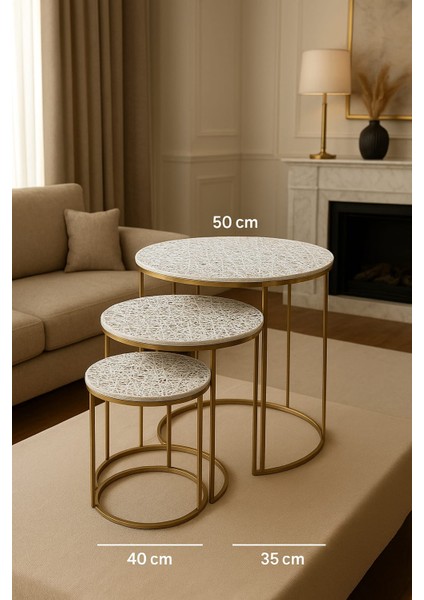 Klasik Tarz Pvc 3’lü Sehpa Örtüsü Seti Silinebilir Kaymaz Tabanlı Kullanışlı ve Şık Sehpa Örtüleri fiyatları