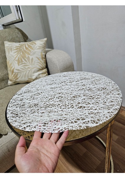 Klasik Tarz Pvc 3’lü Sehpa Örtüsü Seti Silinebilir Kaymaz Tabanlı Kullanışlı ve Şık Sehpa Örtüleri fırsatları