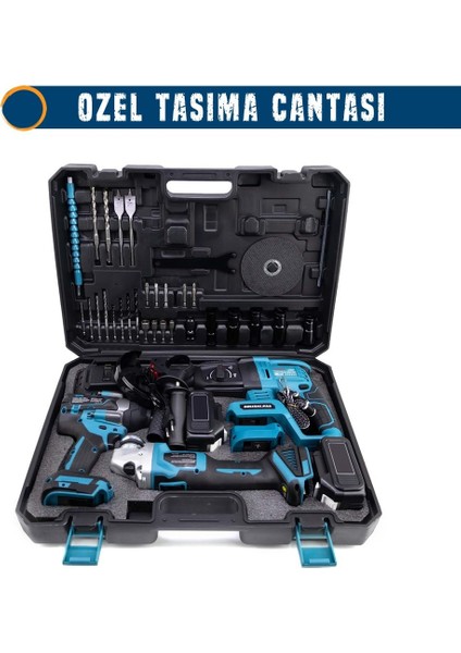 PH279 Akülü Kömürsüz 3ın1 Set Makine (800NM Somun Sökme, Kırıcı Delici , 125MM Avuç Taşlama, Powerbank ve Led) 88VF 10P fiyatları