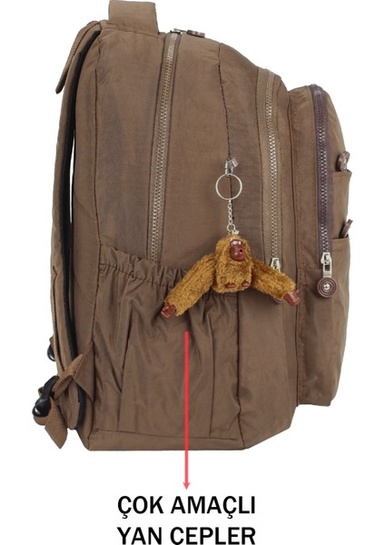 Su Geçirmez Krinkıl Kumaş Büyük Boy Çok Gözlü Ortopedik Okul Sırt Çantası Geniş Iç Hacim Yandancepli modelleri