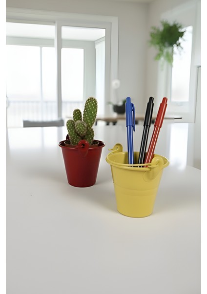 5 Renkli Çok Amaçlı Dekoratif Galvaniz Mini Saksı Kaktüslük Seti fırsatları