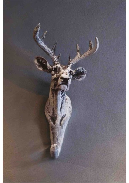 Beyaz Geyik Duvar Dekoru ve Askılık modelleri