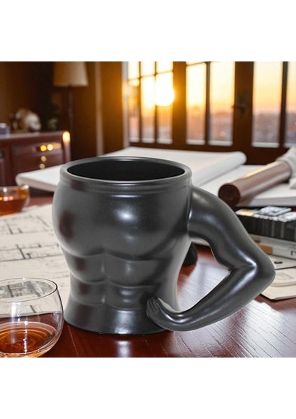 Kaslı Vücut ve Kol Kulplu Erkek Gövde Tasarım Porselen Kupa Bardak Özel Tasarım