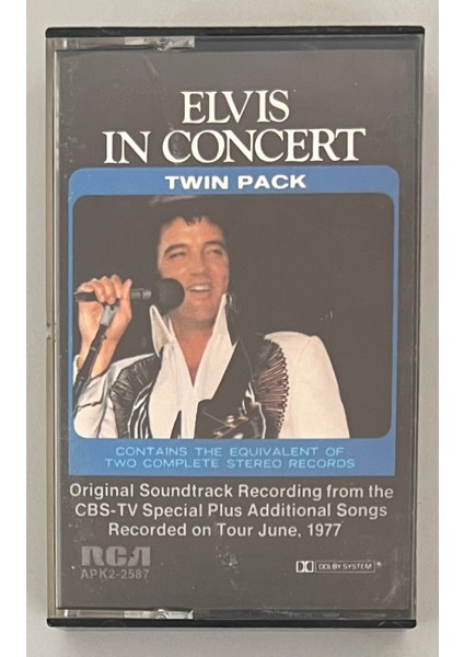 Elvis Presley Elvis In Concert Kaset (Orjnal Dönem Baskı Kaset)