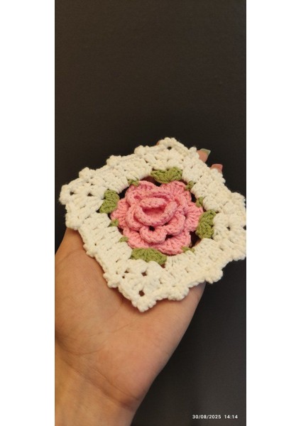 Kabartma Örgü Çiçekli Dikiş Giyim Arma Aplike 11X11 cm fiyatları