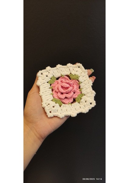 Kabartma Örgü Çiçekli Dikiş Giyim Arma Aplike 11X11 cm modelleri