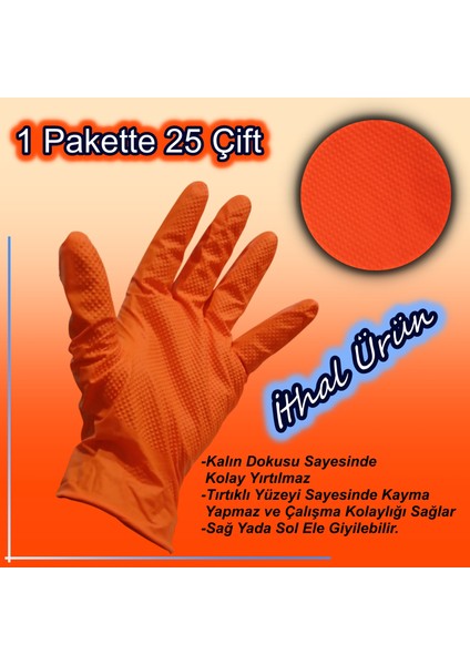 Nitril Eldiven Dokulu Xl (25 Çift)