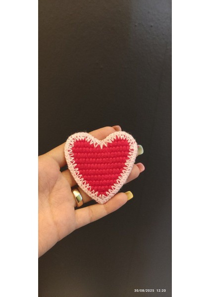 Dokuma Kırmızı Kalp Arma 7x6 cm modelleri