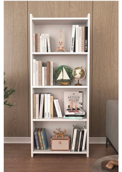 Zen 4 Raflı Kitaplık %100 Mdf