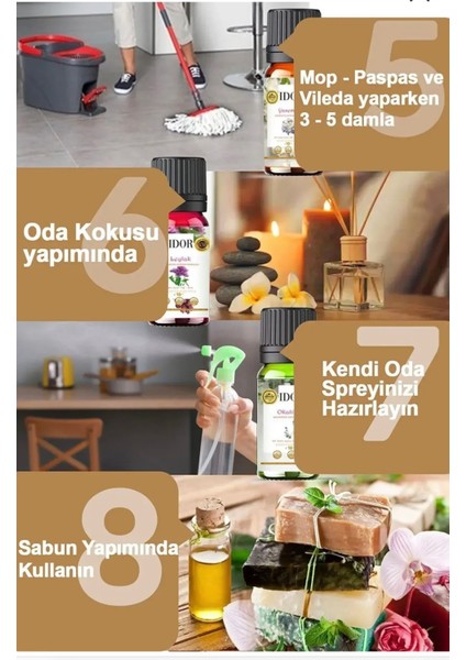 Miss'ev 12'li Set Saf Esansiyel Yağ, Oda Kokusu Avantajlı Paket. Esansiyel Difüzör Buhardan Koku Özü fiyatları