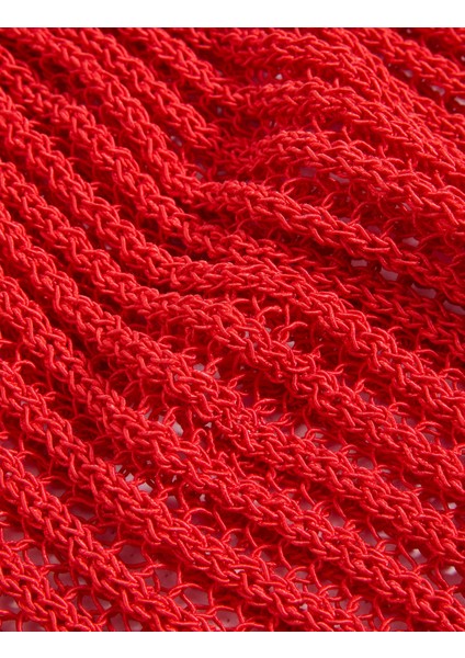 Dokulu Midi Örme Elbise