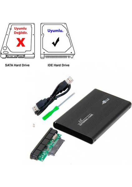 2.5 Ide Harddisk Kutusu - Ide HDD Kutu - Harici Taşınabilir Metal Hard Disk Kutu fiyatları