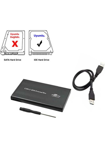 2.5 Ide Harddisk Kutusu - Ide HDD Kutu - Harici Taşınabilir Metal Hard Disk Kutu indirimleri
