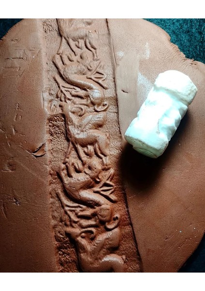 8 cm Doku Silindiri Sümer Antik Silindir Mühür Seramik Polimer Kil Desen Oklavası-Sümer6 fiyatları