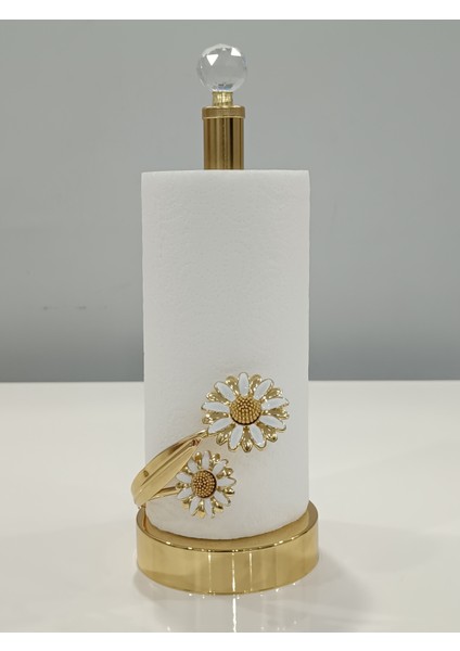 Papatya Rulo Gold Kağıt Havluluk Peçetelik Kağıt Havlu Standı Gold