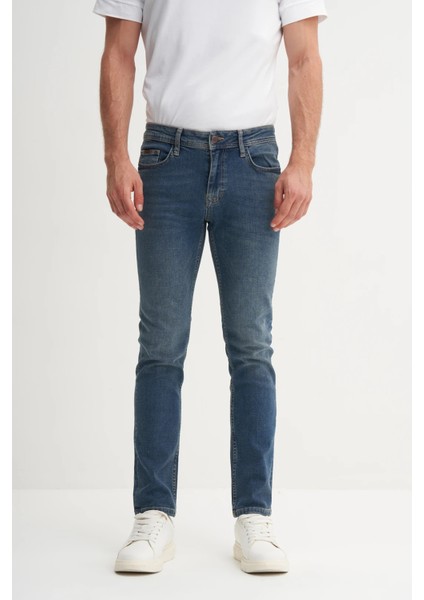 Caz 03505 Harden Denim Dar Kesim Erkek Kot Pantolon Mavi fiyatları