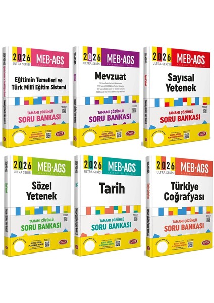 Data 2026 Meb-Ags Tüm Dersler Soru Bankası 6 Lı Set Data Yayınlar